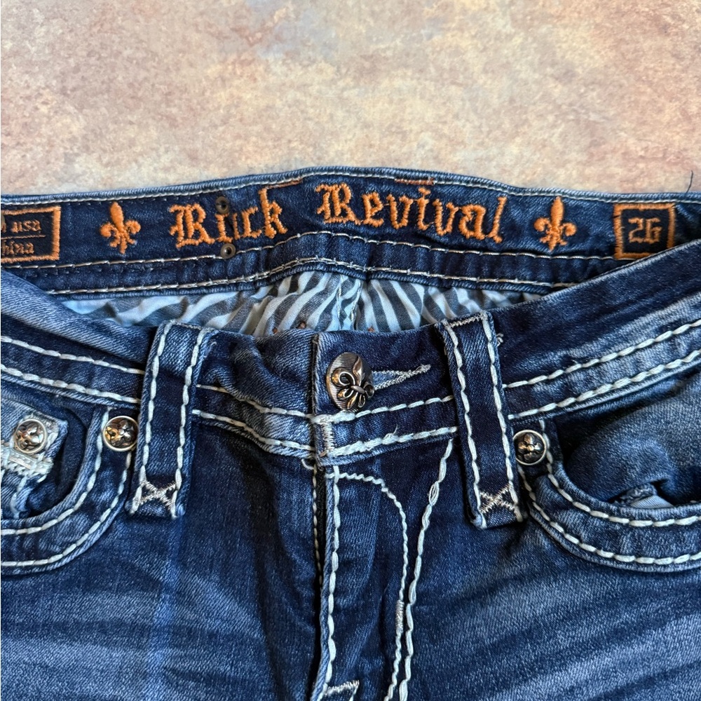 Rock Revival Dark Blue Boot Cut Jeans - Picture 3 of 7